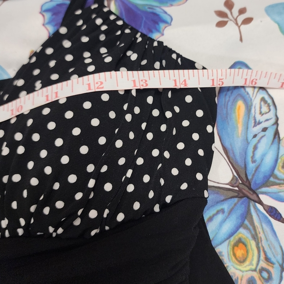 Womens Y2K Speechless Black & White Floral Pattern Mini Bubble Dress Size Small - Picture 8 of 10